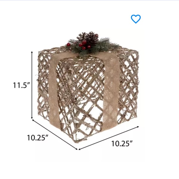 New Hobby Lobby Set of 3 Glitter & Pine Metal Holiday Gift Boxes Decor - Picture 9 of 14